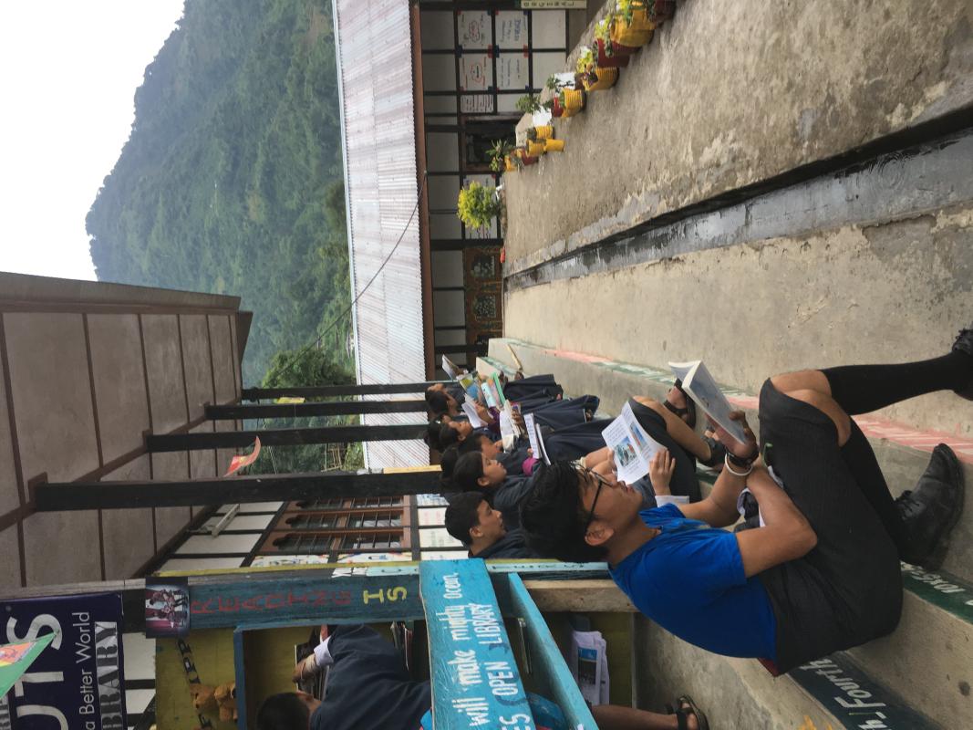 Circle of ripples open library in Remote school