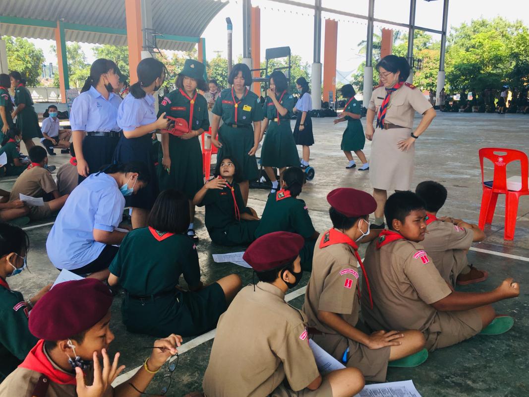 ทดสอบสมรรถภาพทางร่างกายของลูกเสือเนตรนารีม.2