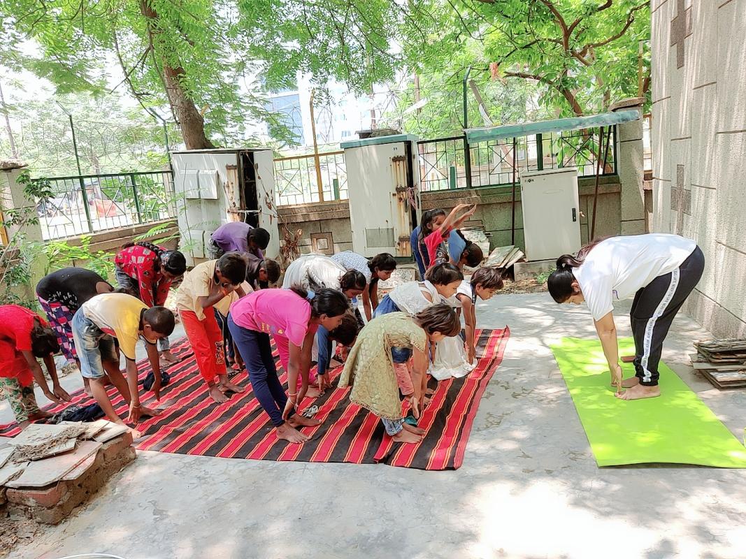 7th international yoga day with kids  