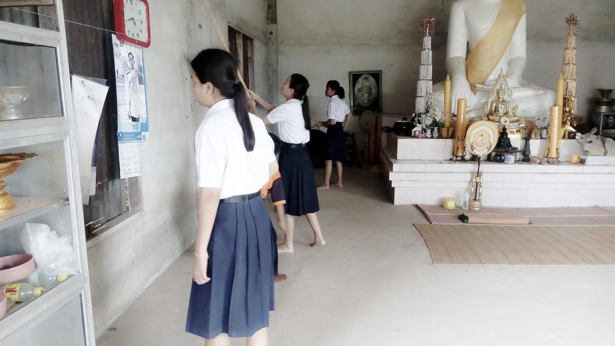 ทำความสะอาดวัด
