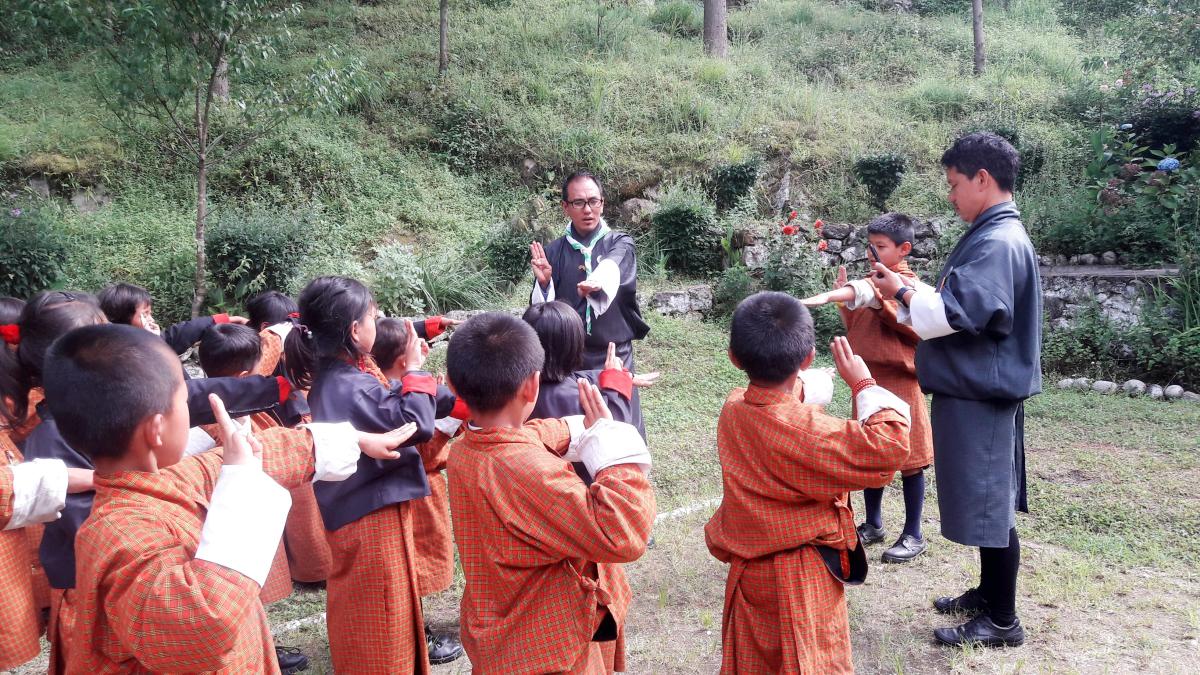 Scout session 1 at Bjeezam Primary School
