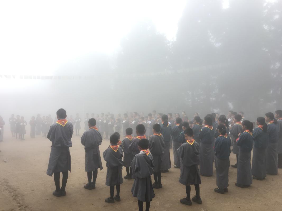 Mopping new boys hostel and preparation of literary festival 