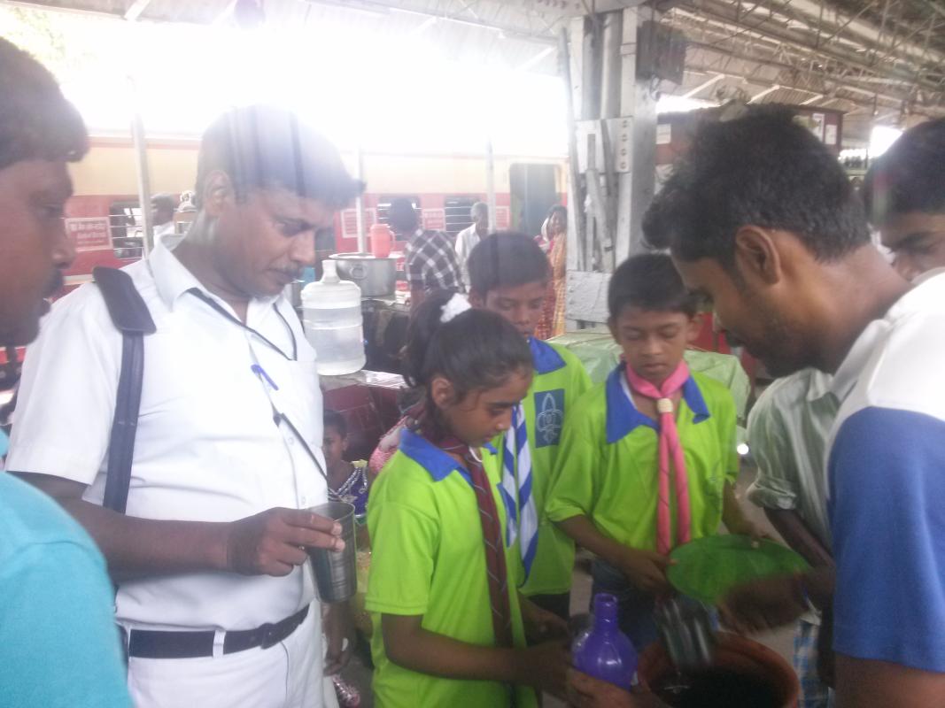 Water Service at Railway Station for passenger