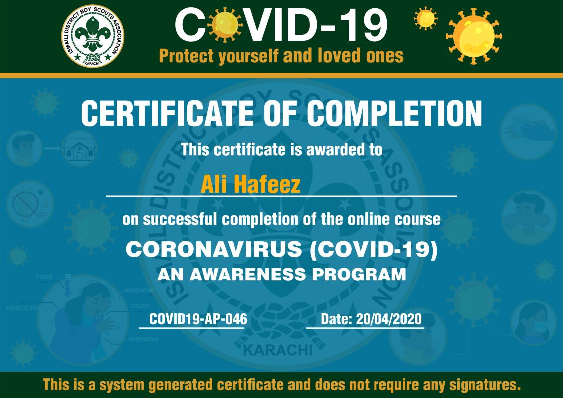 Corona Virus Online Information Quiz