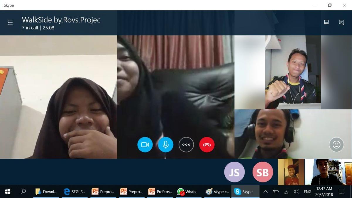 [WalkSide by Rovs Project: Update 6] Skype meeting, connect all of us together! 