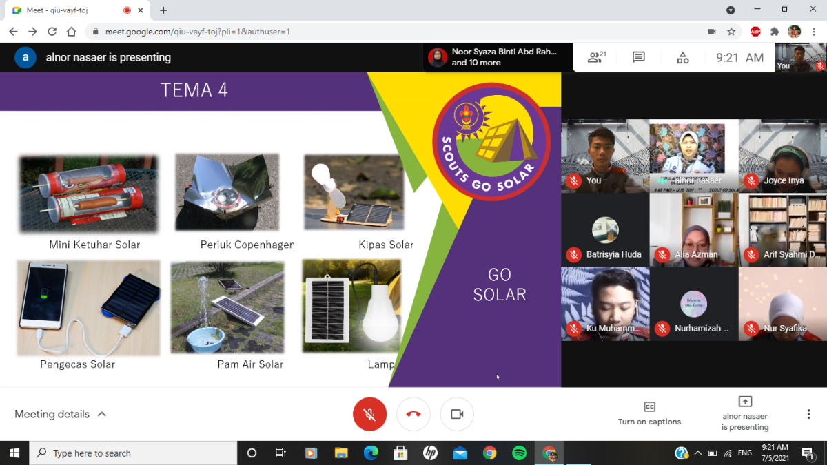 TAKLIMAT TEORI `SCOUT GO SOLAR` UTHM