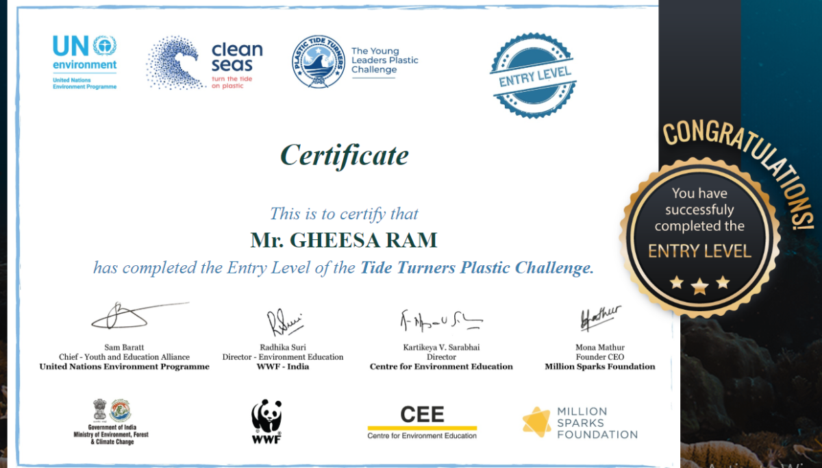 : plastic tide Turner's challenge