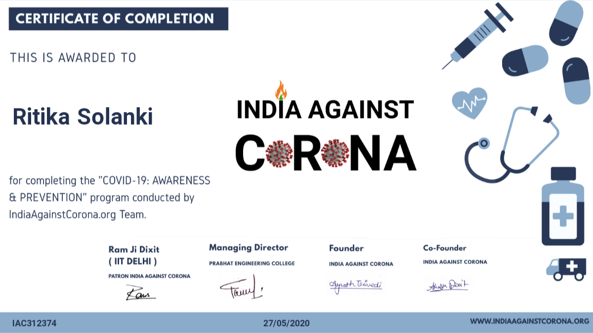 Covid-19 Awareness & Prevention program