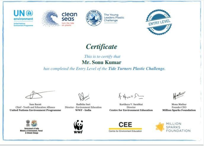 [B] Environment & Sustainability
Challenge 2 – # Plastic Tide Turners Challenge
