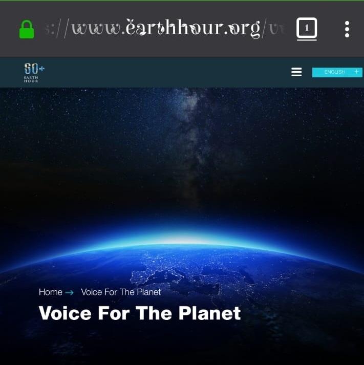 [C] Earth Hour
Everyone is encouraged to simply switch off the lights on 28th March from 8:30 pm - 9:30 pm
➢ Challenge 1 – #Voice for the Planet