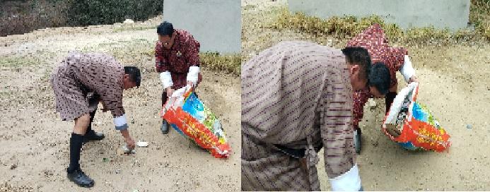 Cleaning trash