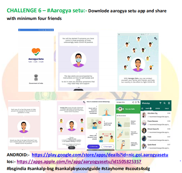 DIGITAL SCOUTING GUIDING #AAROGYA SETU