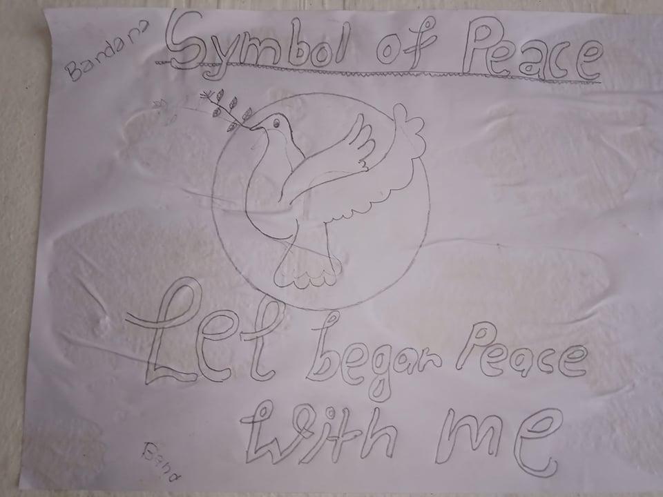 Drawing on the theme peace