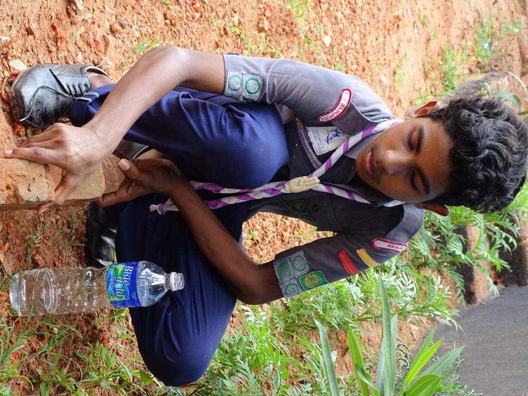 36 hours Service project of Garden Making by 181st Irinjalakuda Scout group,Kerala