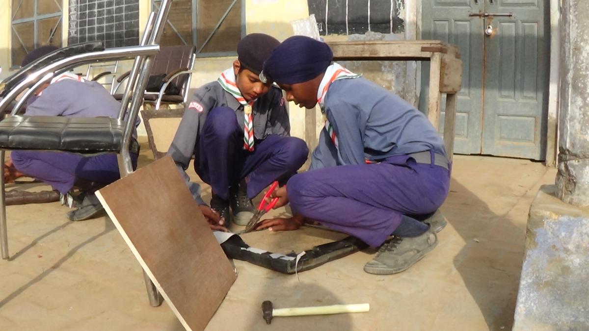 Basant Celebration by scouts service of school chairs