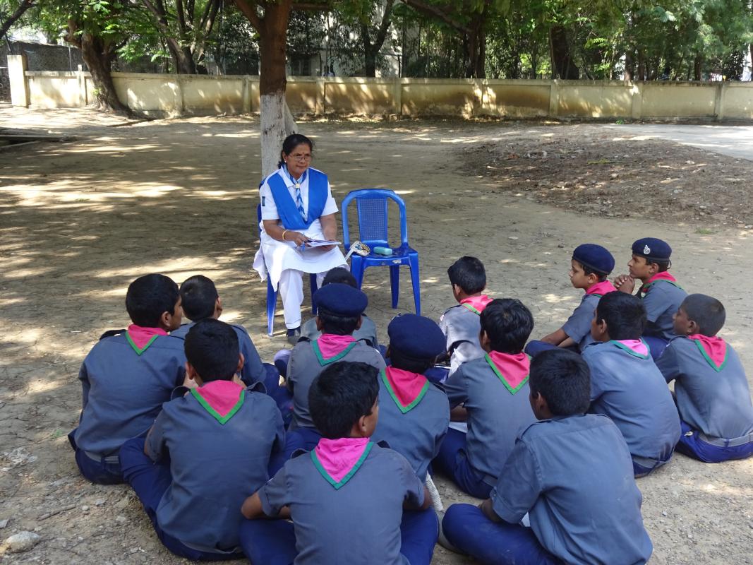 Annual School Scout & Guide Camp - Sessions covering Pravesh syllabi 