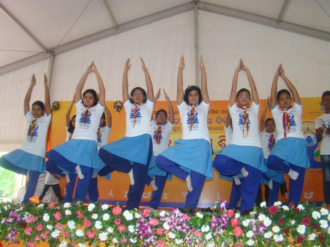 International YOGA DAY observed by ODISHA STATE BHARAT SCOUTS AND GUIDES.