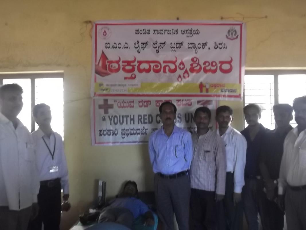 blood donation camp @ siddapur