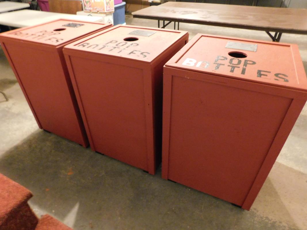 3 Pop Bottle Receptacles