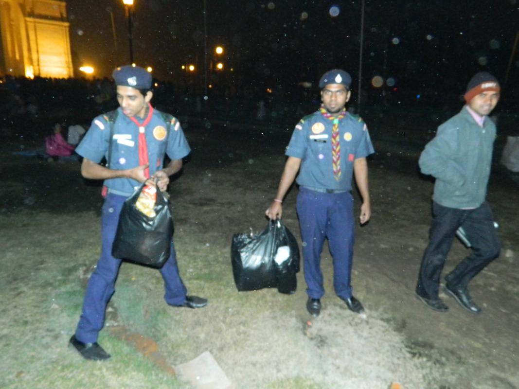 A Scout helps protect Public Property