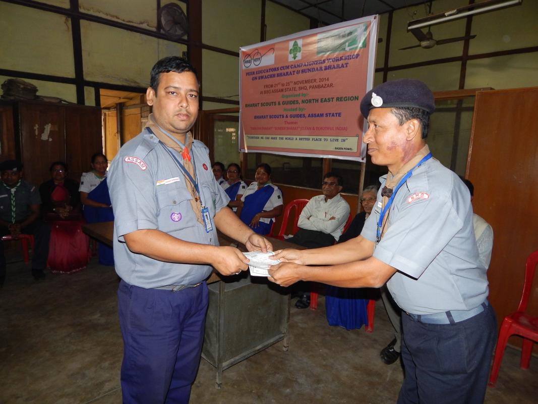<b>REGIONAL LEVEL PEER EDUCATORS CUM CAMPAIGNERS WORKSHOP </b> <b>ON SWACHH BHARAT & SUNDER BHARAT (CLEAN INDIA & BEAUTIFUL INDIA) HELD AT BHARAT SCOUTS &GUIDES, SHQ, PANBAZAR ASSAM STATE OF INDIA.</b>