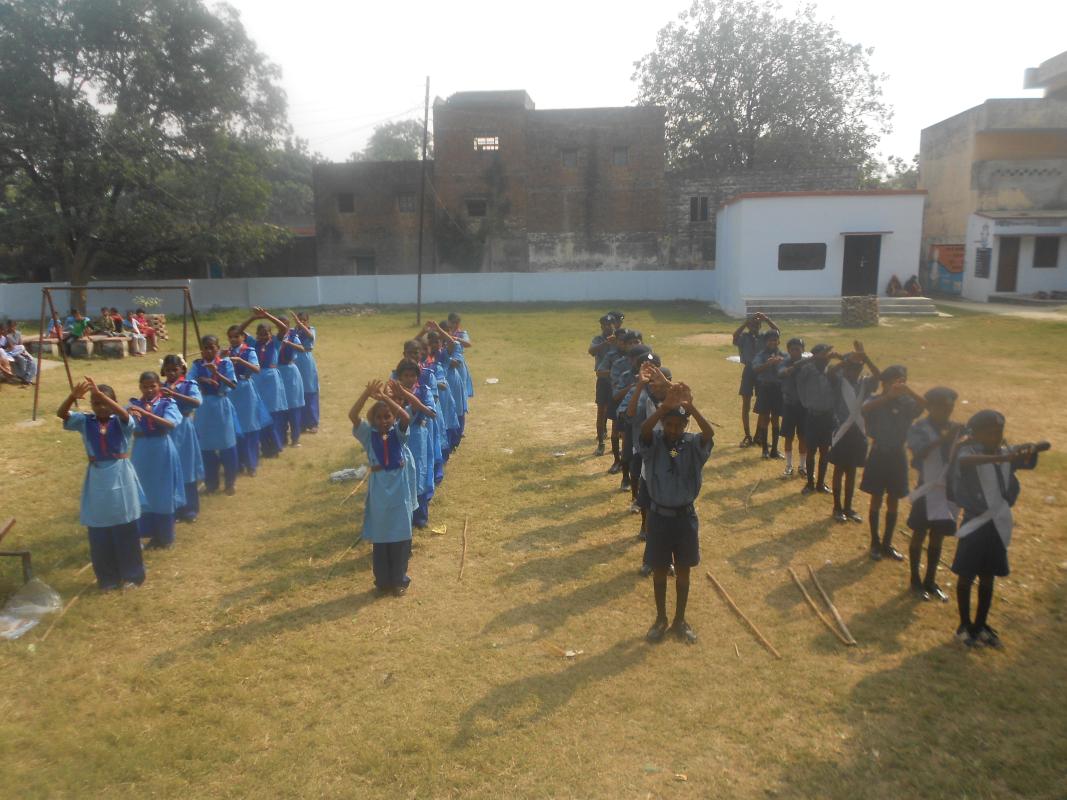 Three Days Camp For Scouts and Guides, Upper Primary School Haliyapur, Baldirai, Sultanpur, Uttar Pradesh, INDIA
