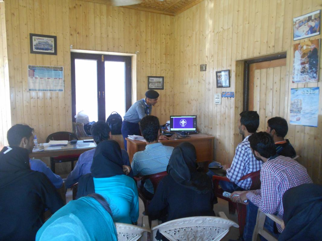 Introduction about the Messenger of Peace for the Scout Masters and Guide Captains at State Headquarters Srinagar(J&K)