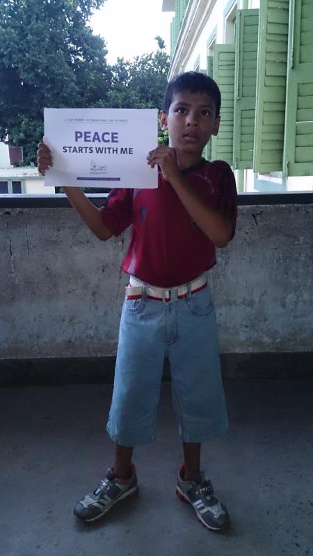 "PEACE STARTS WITH US." from cubs of 24th Asoka Group 