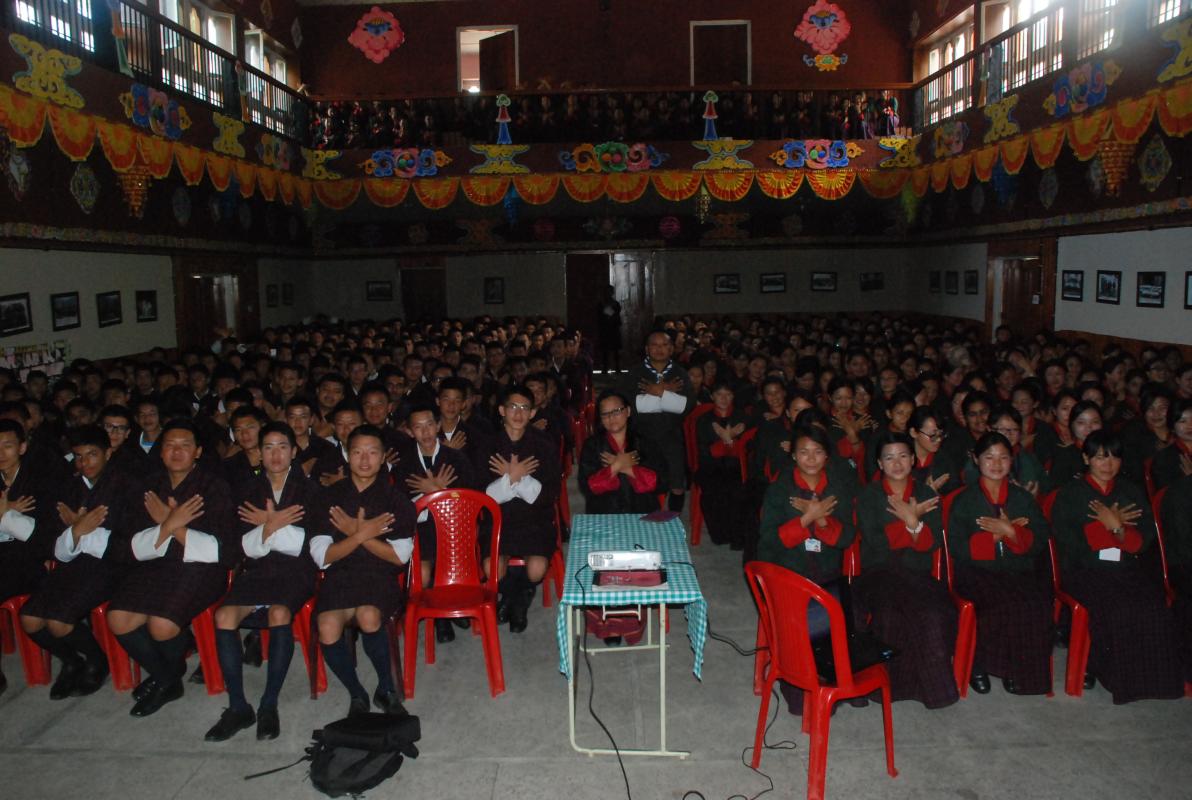 For Bhutan:  "Peace blooms and spreads. Peace illumines and fulfills.” 