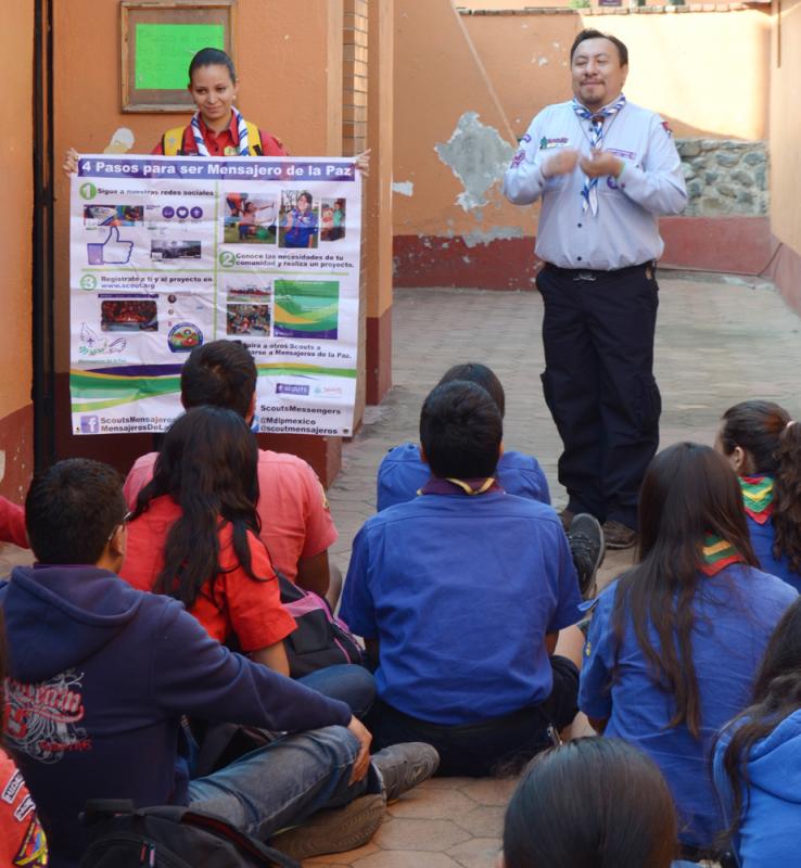 Servicio a la comunidad Huasca y plática Mop