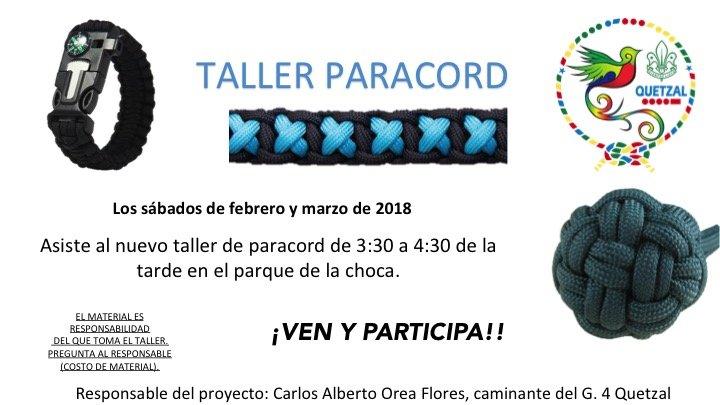 Taller de Tejido Paracord.