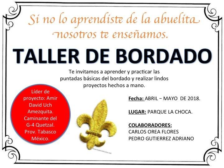 Taller de bordado scout 