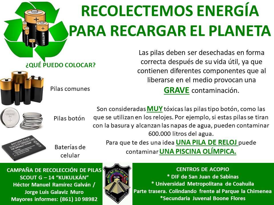 RECOLECTEMOS ENERGÍA  PARA  RECARGAR EL PLANETA