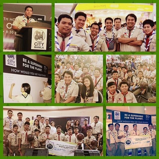 Brighton Venturer Scouts supported SM Manila's Earth Hour Program
