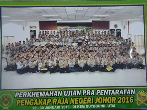 Perkhemahan ujian prapentarafan Pgkp Raja 2016