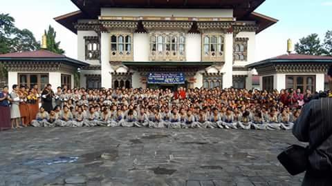 Celebrating the International Day of Peace.  PEACE STARTS WITH US. Illuminating of thousand butter lamps for the social welfare and well-being of people for peace.