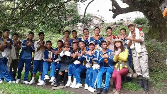 Scout in search of blessing from Guru Rinpoche