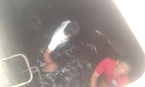 Volunteered in cleaning up the water tanks of school