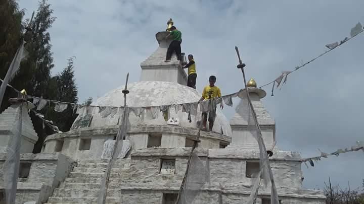 White wash of chorten