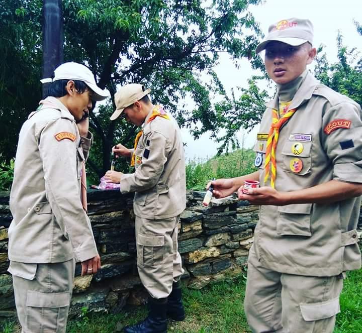 Scout hiking 
