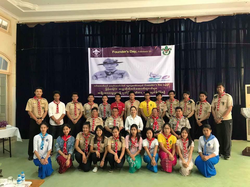 Myanmar's Scout Blood Donation (1st time)- Founder's Day activity (Feb 22)