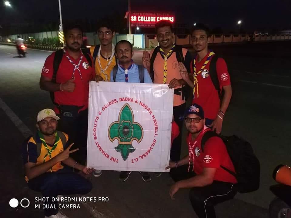 OVER NIGHT SURVIVAL HIKE PROJECT OF DNH BHARAT SCOUTS AND GUIDES ,DNH ROVER CREW