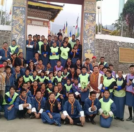 Volunteer during Tsirang tshechu festival.
