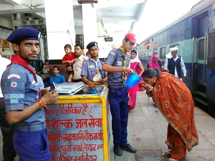 Water service on railway station
