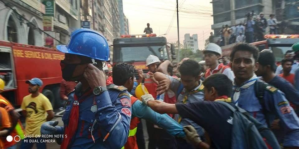 Volunteering in Banani fire tragidy.