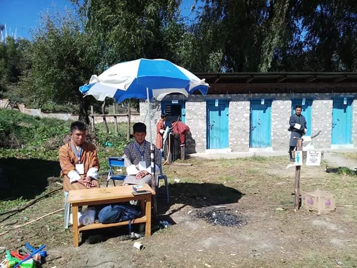 service work in Jambay lhakhang