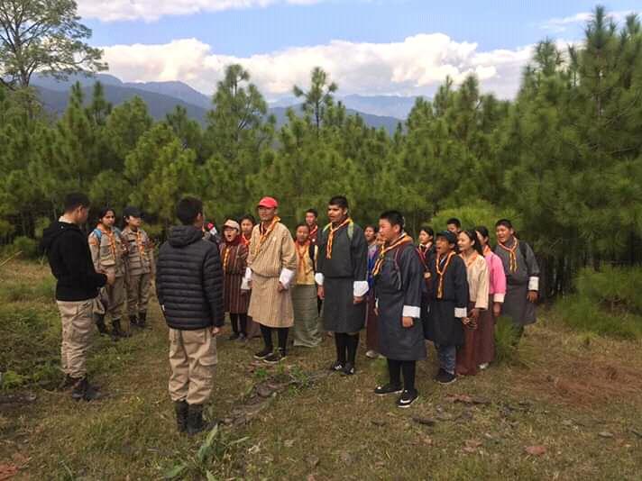 Scout hike for ourdoor education