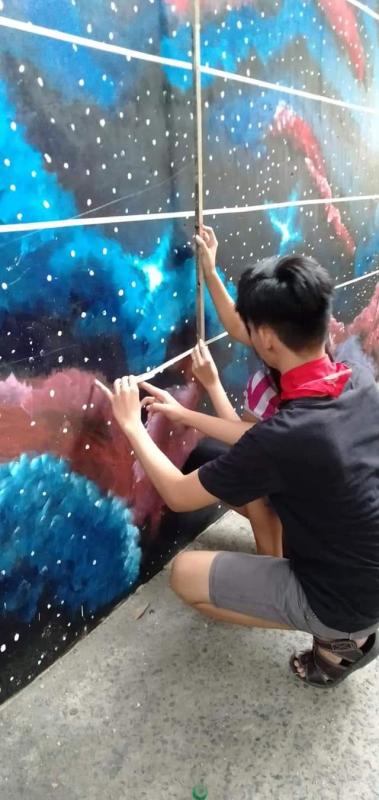 Day #7 Finishing Of Mural SWA Entry Of Caloocan High School Senior Scouts