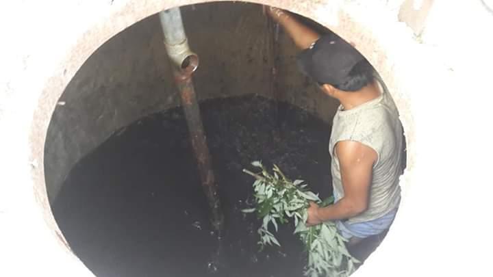 Cleaning water tank