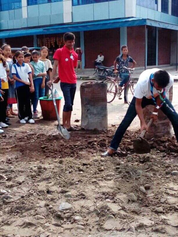 Community service( road cleaning)